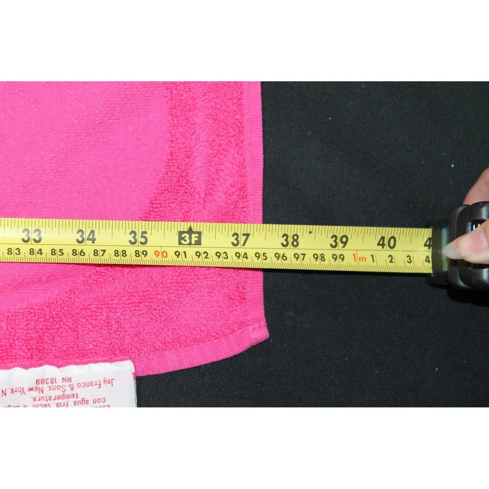 Vintage Y2K Sun Sational Pink Floral Butterfly Beach Towel 37x63 Cotton